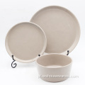 Conjuntos de placa de jantar de cerâmica Talheres de porcelana de restaurante